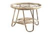 Miniature Table basse en verre et bambou beige Dobbia 1