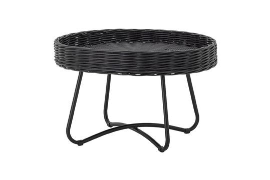 Table basse Hattie en rotin noir