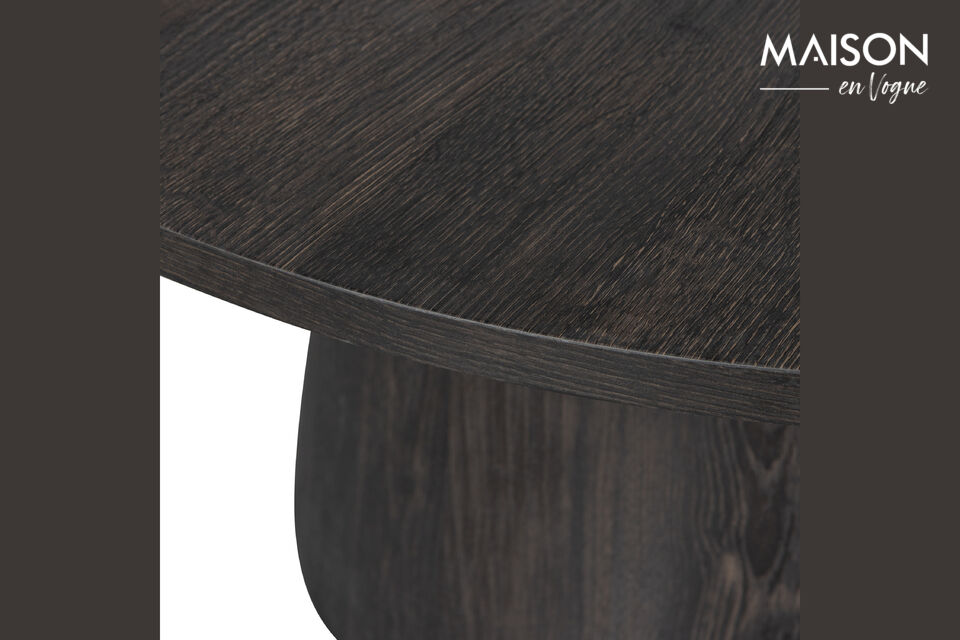 Table d\'appoint au design épuré Fabriquée en MDF avec une finition en papier 3D Plateau