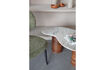 Miniature Table basse organique en marbre beige et manguier Peli 3