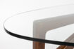 Miniature Table basse organique en verre et bois brun Norwin 2