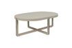 Miniature Table basse ovale en acier beige Centre 1