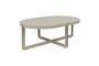 Miniature Table basse ovale en acier beige Centre Détouré