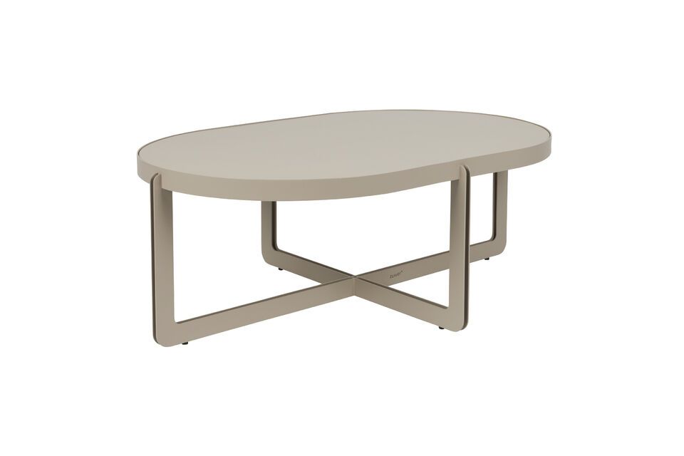 Table basse ovale en acier beige Centre Zuiver