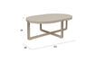 Miniature Table basse ovale en acier beige Centre 7