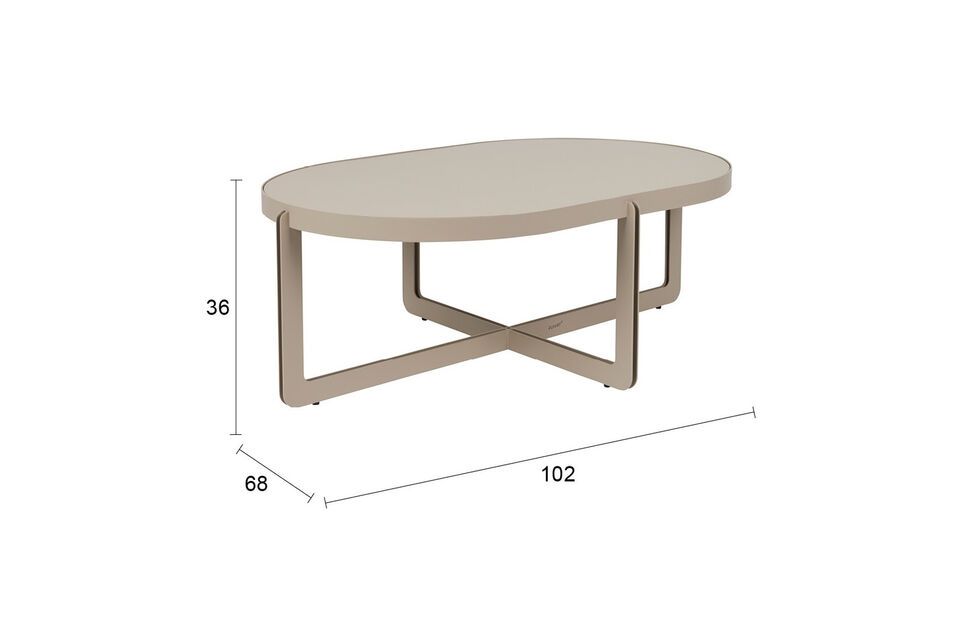 Sa finition laquée habille le plateau en MDF