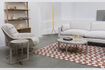 Miniature Table basse ovale en acier beige Centre 2