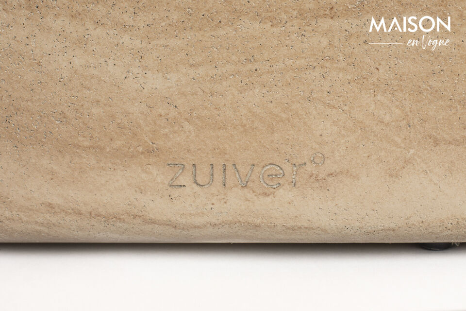 Table basse ovale en béton beige Noble - 15
