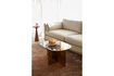 Miniature Table basse ovale en verre marron Linea 4