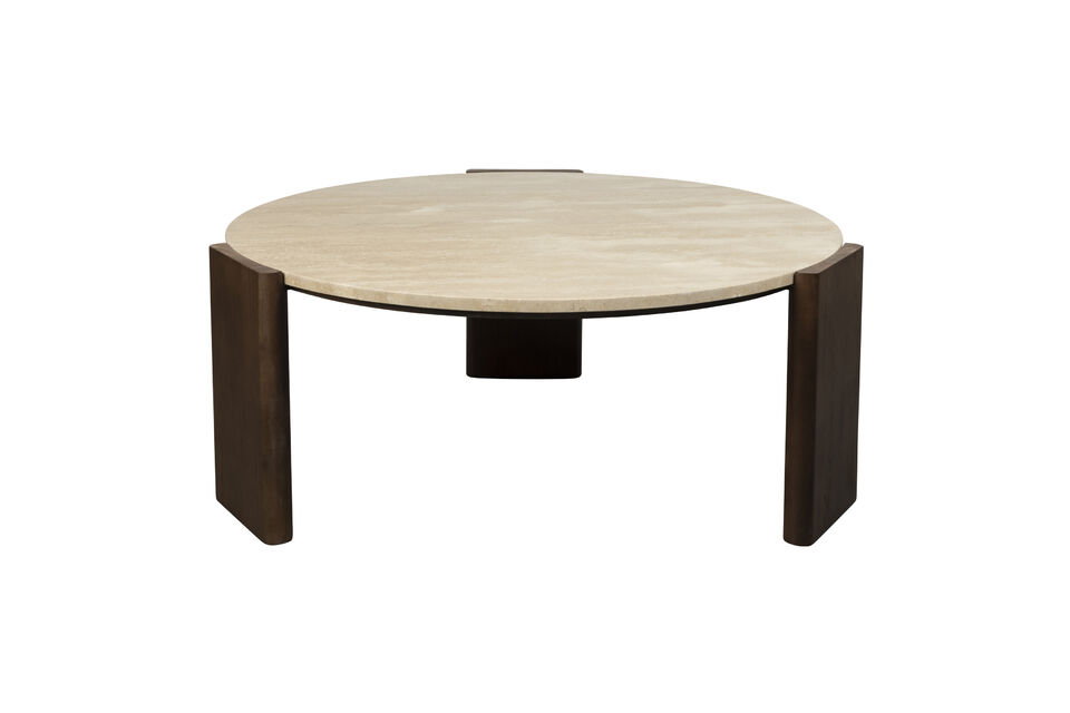 Cette table basse est une magnifique combinaison de couleurs et de matériaux