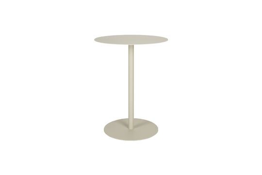 Table bistrot en acier beige Snow Détouré