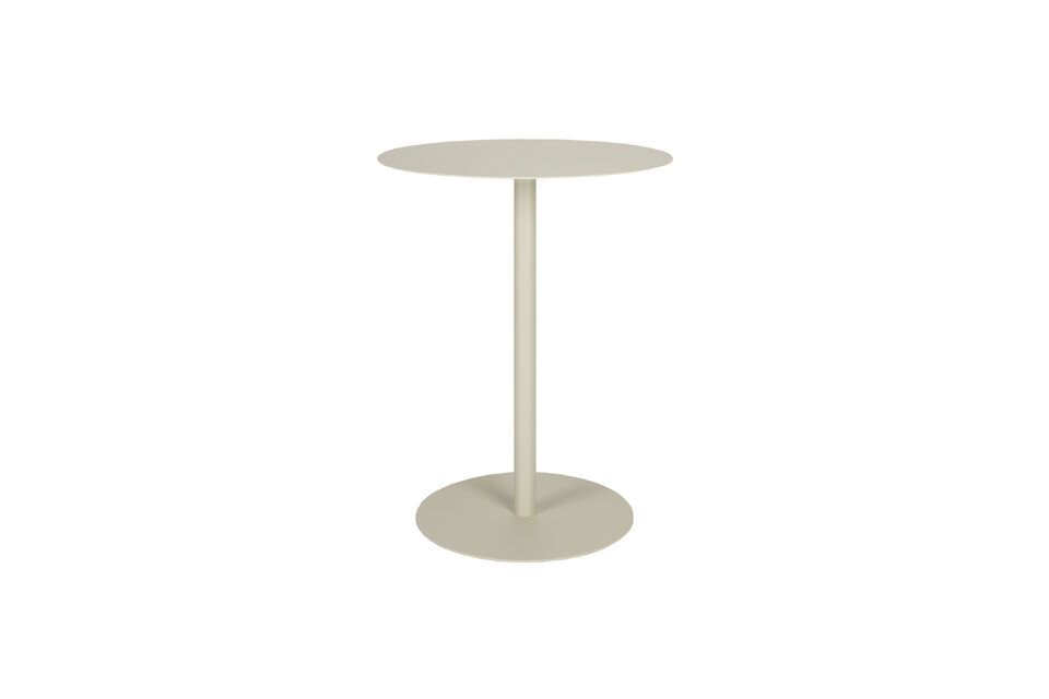 Table bistrot en acier beige Snow Zuiver
