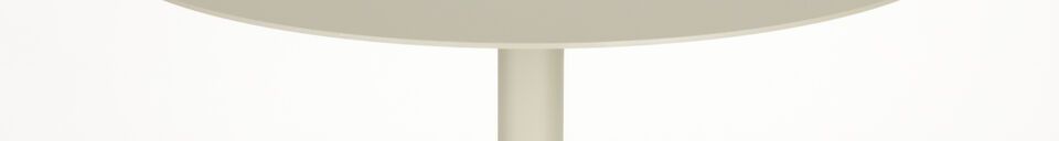 Mise en avant matière Table bistrot en acier beige Snow