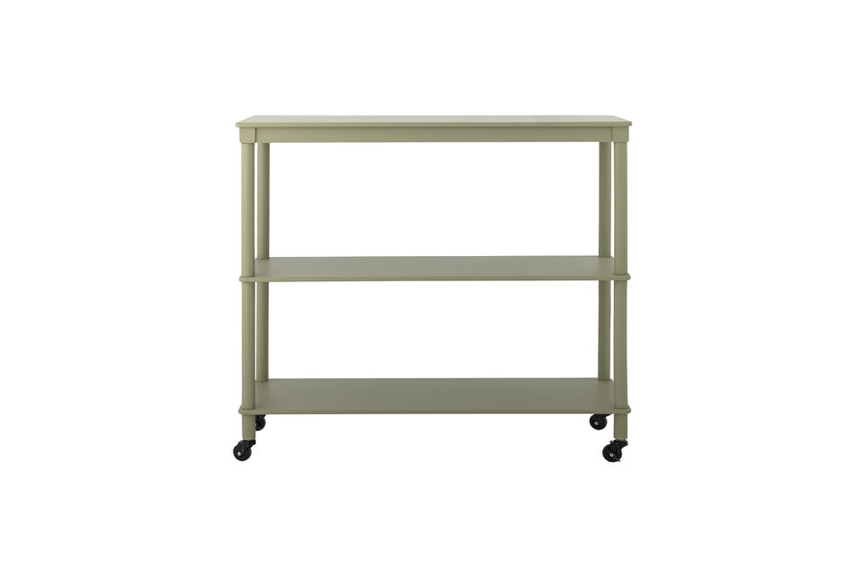 Table console à roulettes en MDF vert Harald Marques