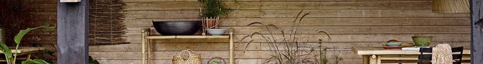 Mise en avant matière Table Console en bambou Sole