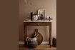 Miniature Table console en bois de manguier marron Hauge 1