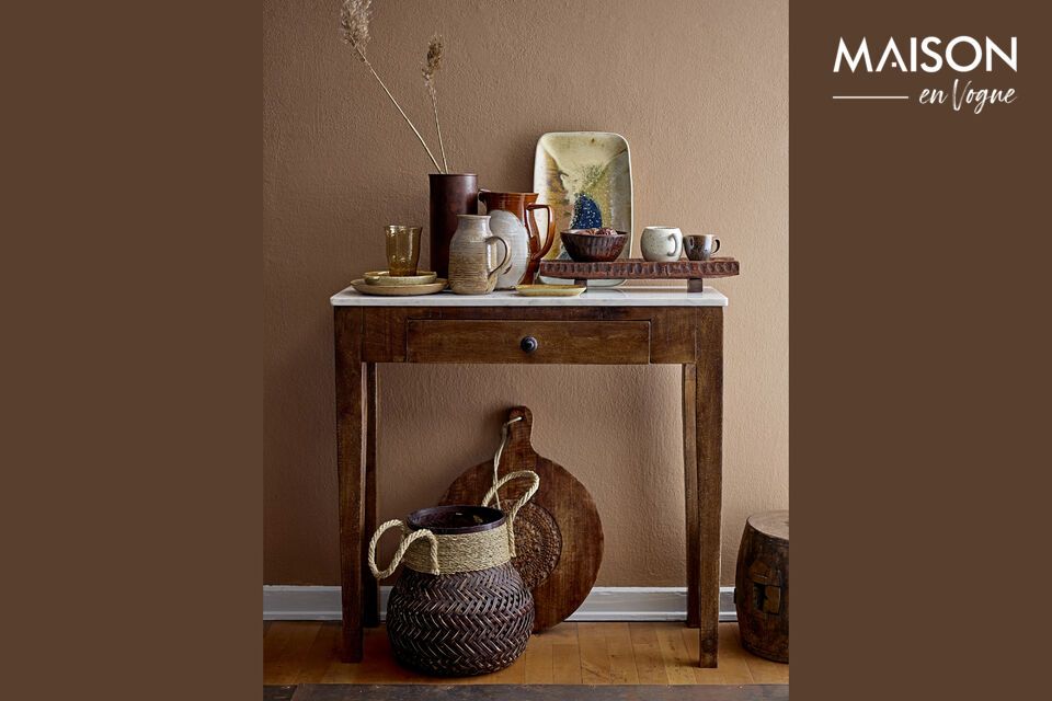 Table console en bois de manguier marron Hauge Bloomingville