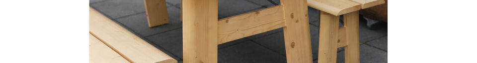 Mise en avant matière Table d extérieur Avenue Natural