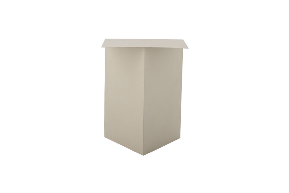 Table d'appoint 35x35 cm en fer beige Tasha - 4