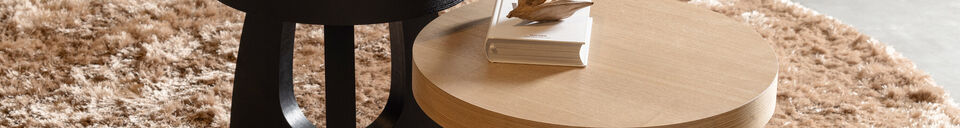 Mise en avant matière Table d'appoint 35xØ55 cm MDF Placage Naturel Tala