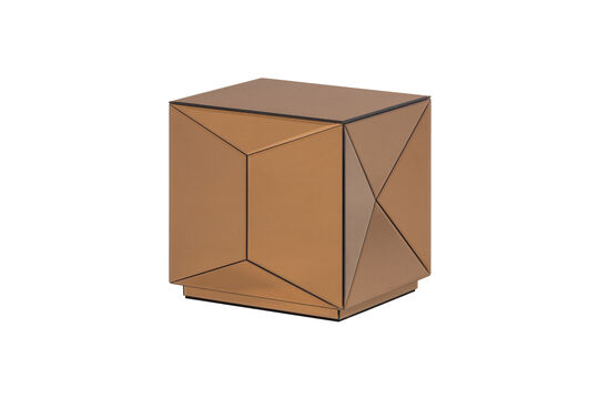 Voir la fiche produit table d'appoint 40x40 cm MDF et verre miroir Brun Glintz Table d'appoint 40x40 cm MDF et verre miroir Brun Glintz