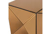 Miniature Table d'appoint 40x40 cm MDF et verre miroir Brun Glintz 6