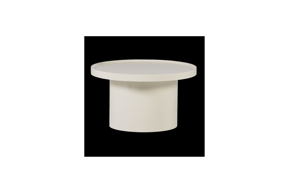 Table d'appoint 40x70 cm MDF brillant sable Veluna Woood
