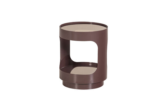 Table d'appoint 45x37 cm métal et verre brun Sero Détouré