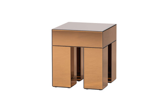Table d'appoint 50x45 cm verre miroir brun MIRROX Détouré