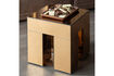 Miniature Table d'appoint 50x45 cm verre miroir brun MIRROX 3