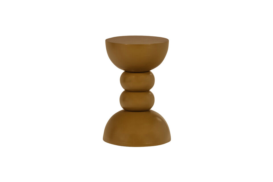 Table d'appoint 51x35 cm bois de manguier jaune miel Miel Woood