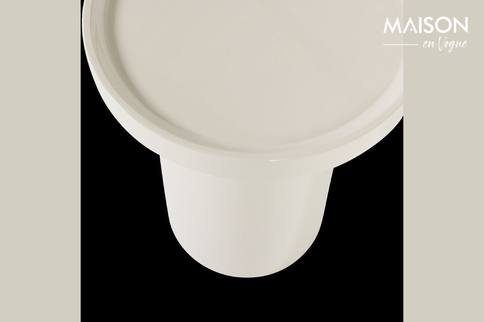 Design minimaliste MDF avec finition brillante Format compact  La table d\'appoint Veluna