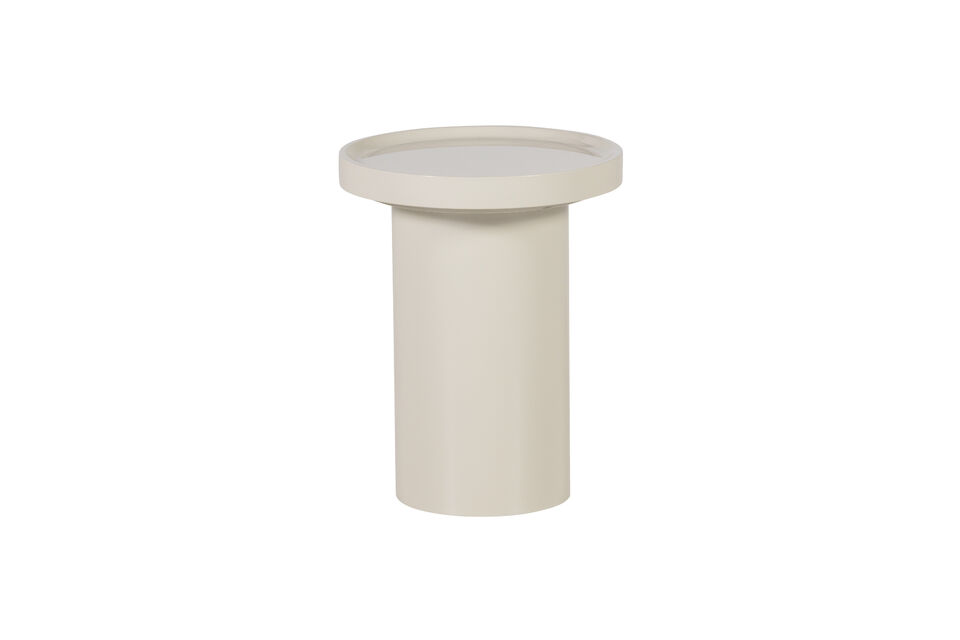Table d'appoint 51x40 cm MDF brillant sable VELUNA Woood