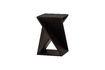 Miniature Table d'appoint 61 cm bois d'acacia marron foncé Ikem 1