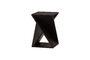 Miniature Table d'appoint 61 cm bois d'acacia marron foncé Ikem Détouré