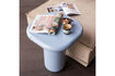 Miniature Table d'appoint 61x50 cm MDF bleu clair brillant Zava 3