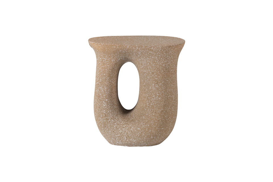 Table d'appoint à pois oxyde de magnésium beige MOSON Woood