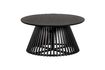 Miniature Table d'appoint basse en bois noir Slats 1