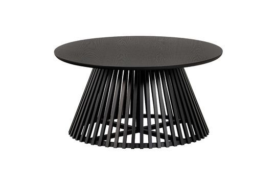 Table d'appoint basse en bois noir Slats