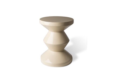 Table d'appoint beige Zig Zag