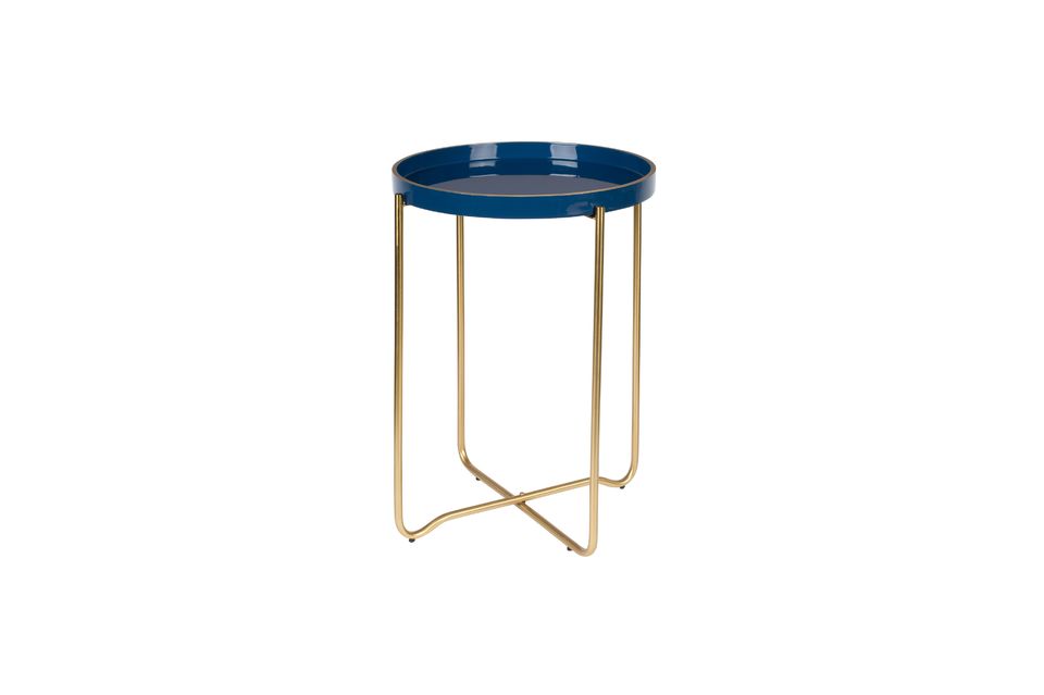 Table d'appoint Celina coloris bleu foncé White Label