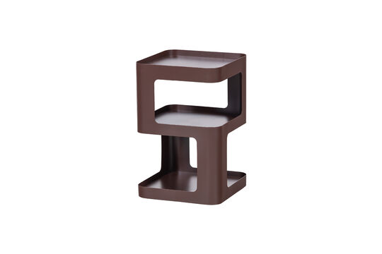 Table d'appoint/chevet 54x35 cm métal violet/brun RIV Détouré