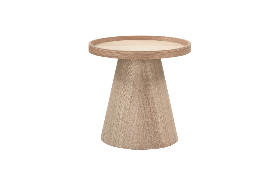 Table d'appoint conique Ø39 cm MDF naturel Maud Woood