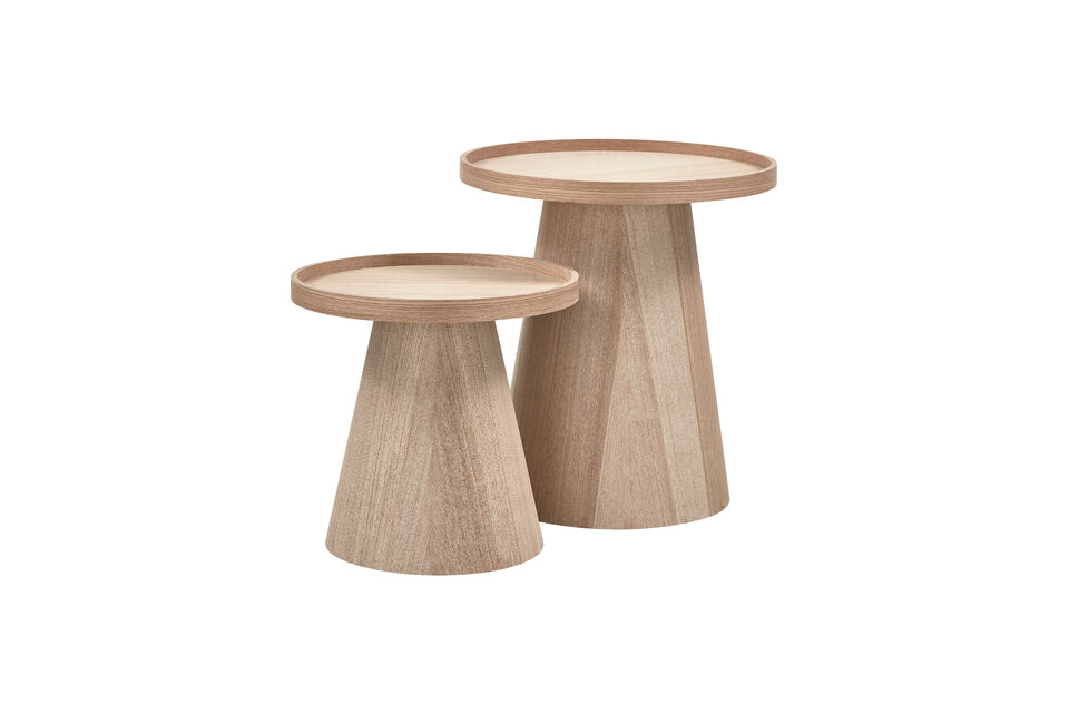 Table d\'appoint au design minimaliste Fabriquée en MDF laqué Avec pied conique élégant H 38 cm