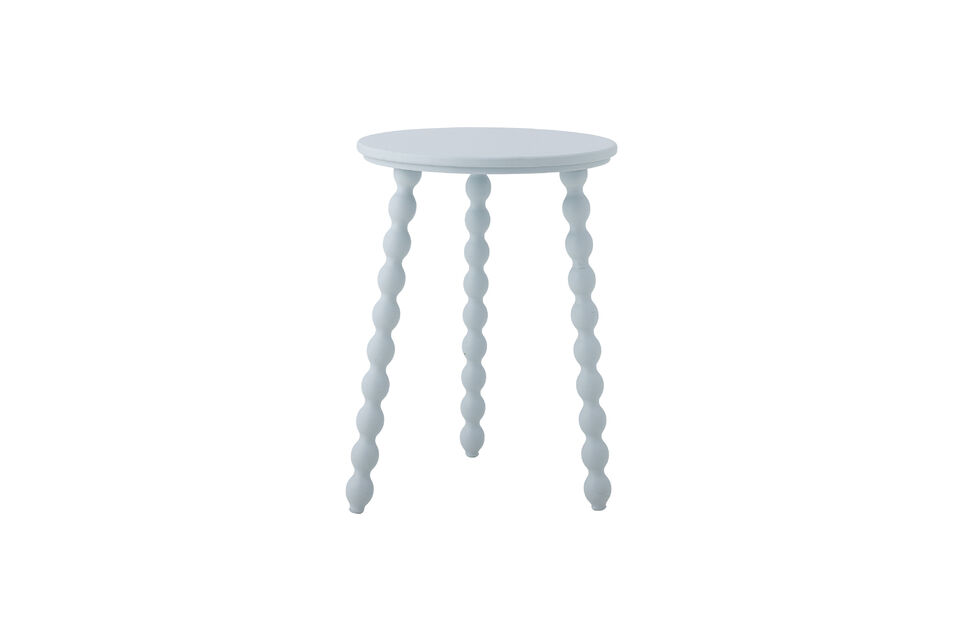 Table d'appoint D41xH53 cm en bois de sapin bleu Salino Bloomingville