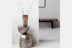 Miniature Table d'appoint design en métal argenté Heena 2