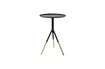 Miniature Table d'appoint Elia finition noire et Laiton 10