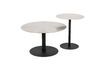 Miniature Table d'appoint en acier argent Snow Brushed 5