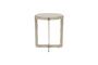 Miniature Table d'appoint en Acier Beige Centre Détouré