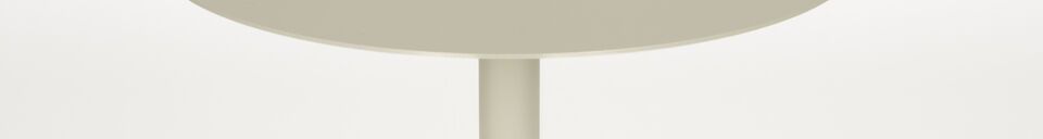 Mise en avant matière Table d'appoint en acier beige Snow